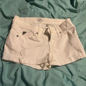 2B Bebe White Jean Shorts